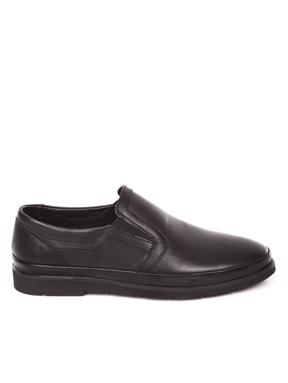 Спортно-елегантни мъжки обувки от естествена кожа 7AT-18514 black
