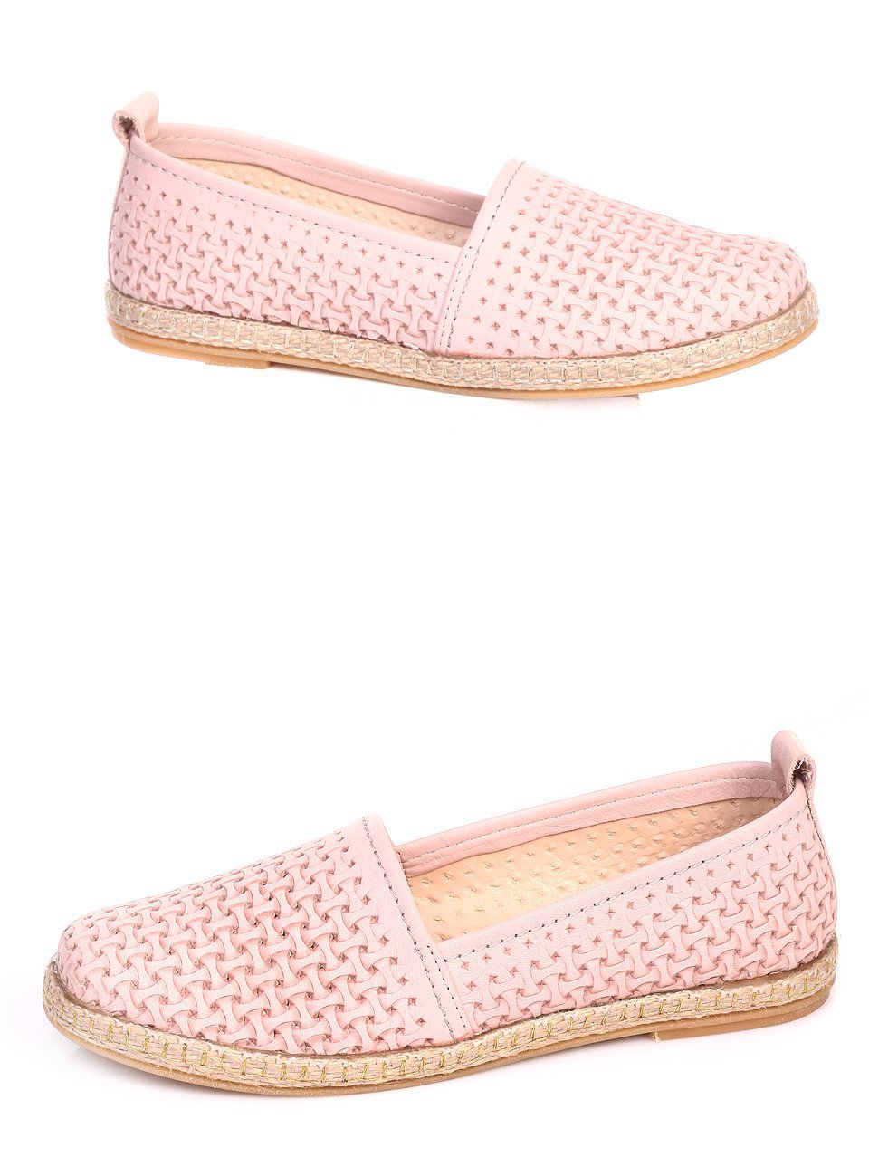 Ежедневни дамски обувки от естествена кожа 3AT-17575 pink