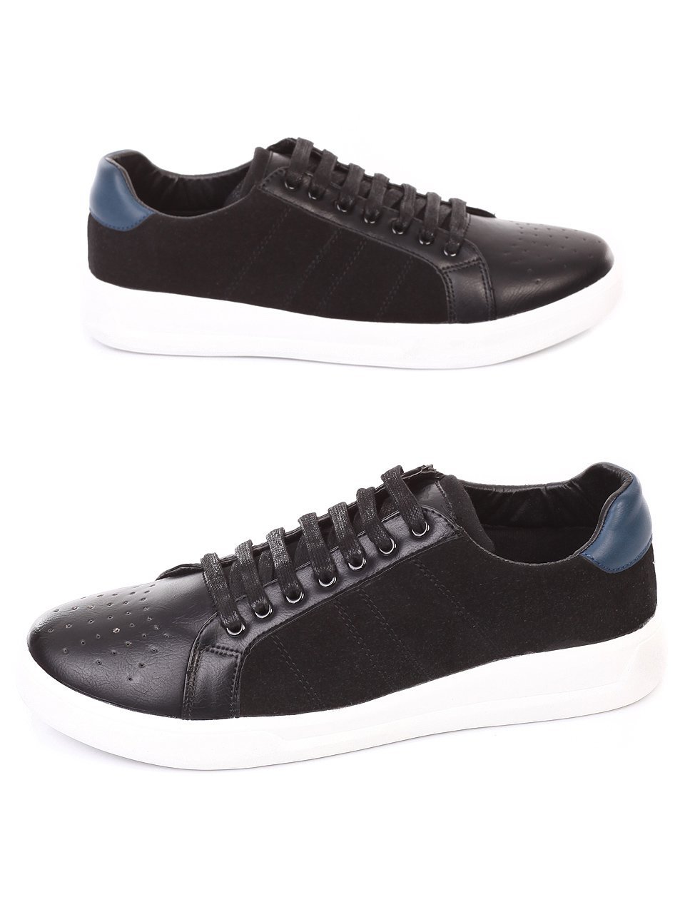 Ежедневни мъжки обувки в черно 7N-18117 black