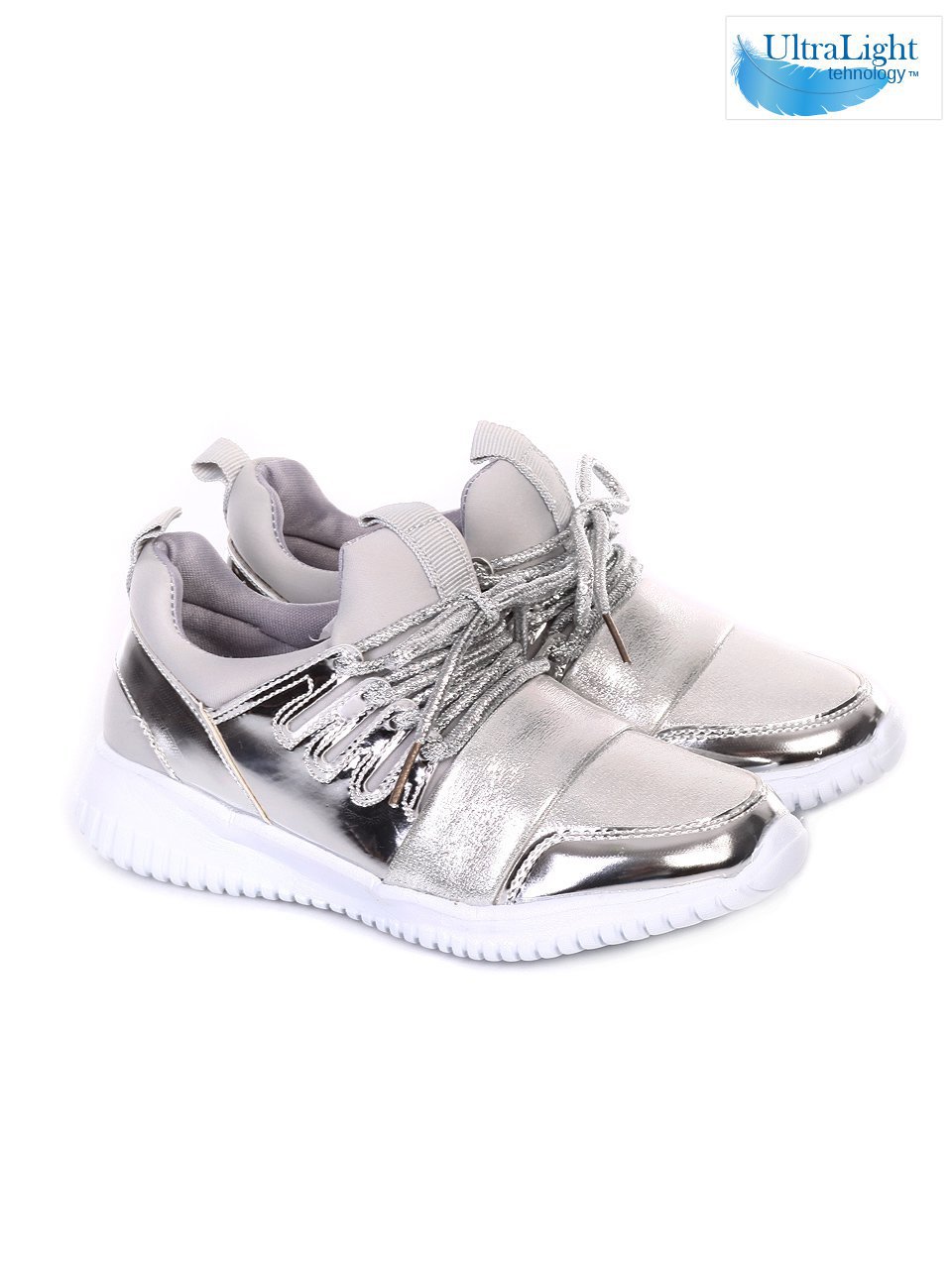 Комфортни детски обувки ултралеки 18U-18179 silver