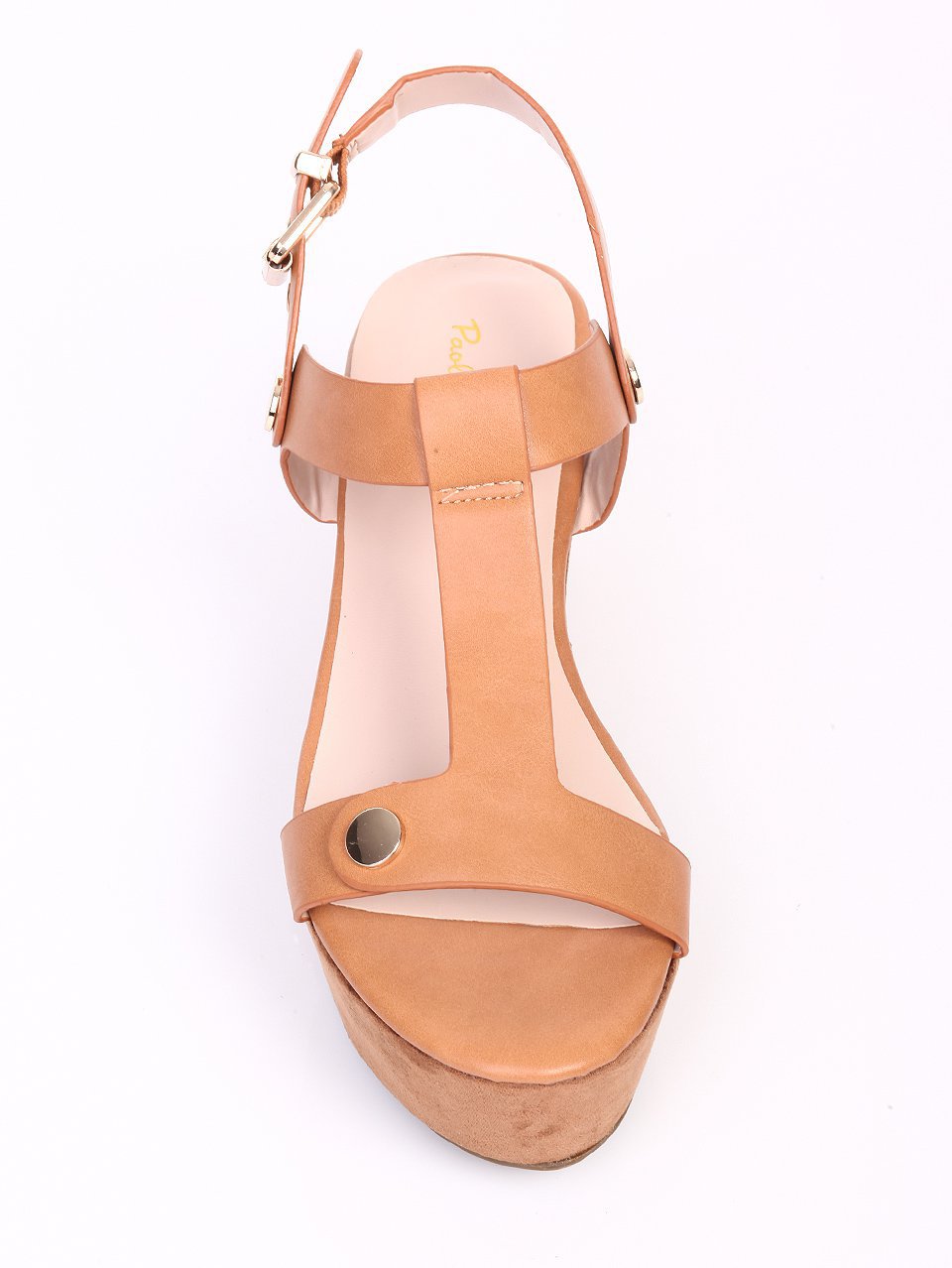 Ежедневни дамски сандали на платформа в бежово 4L-16249 camel