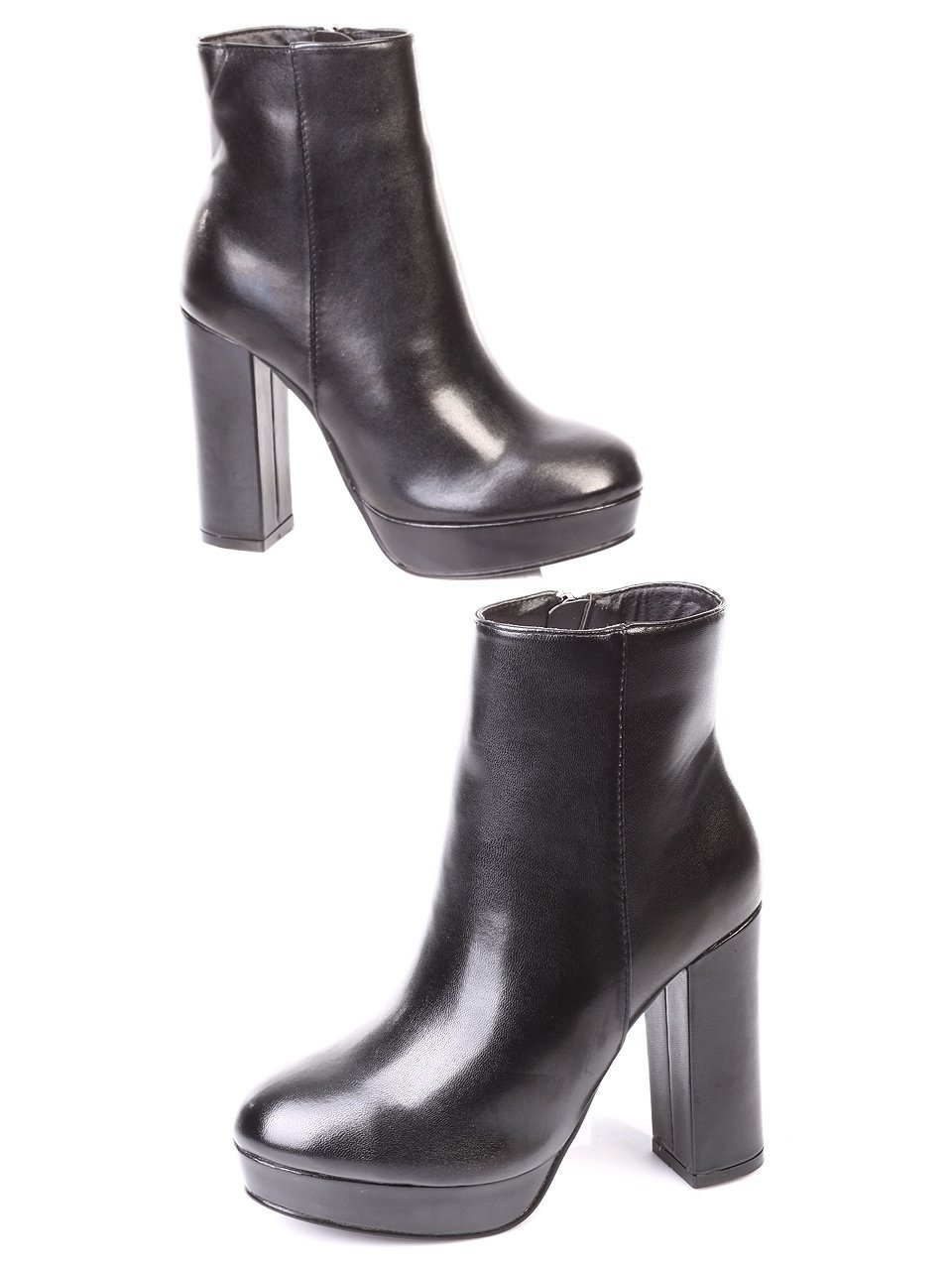 Дамски боти от еко кожа в черно 2L-17891 black pu