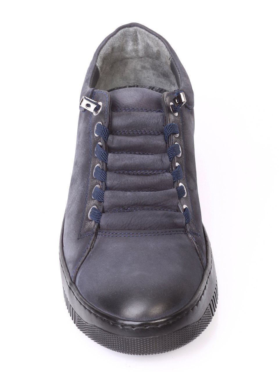 Ежедневни мъжки обувки от естествен набук в синьо 7AT-171127 blue nubuck