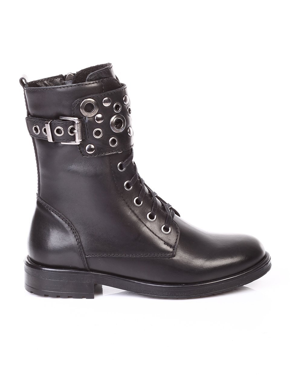 Ежедневни дамски боти от естествена кожа 2AB-171047 black