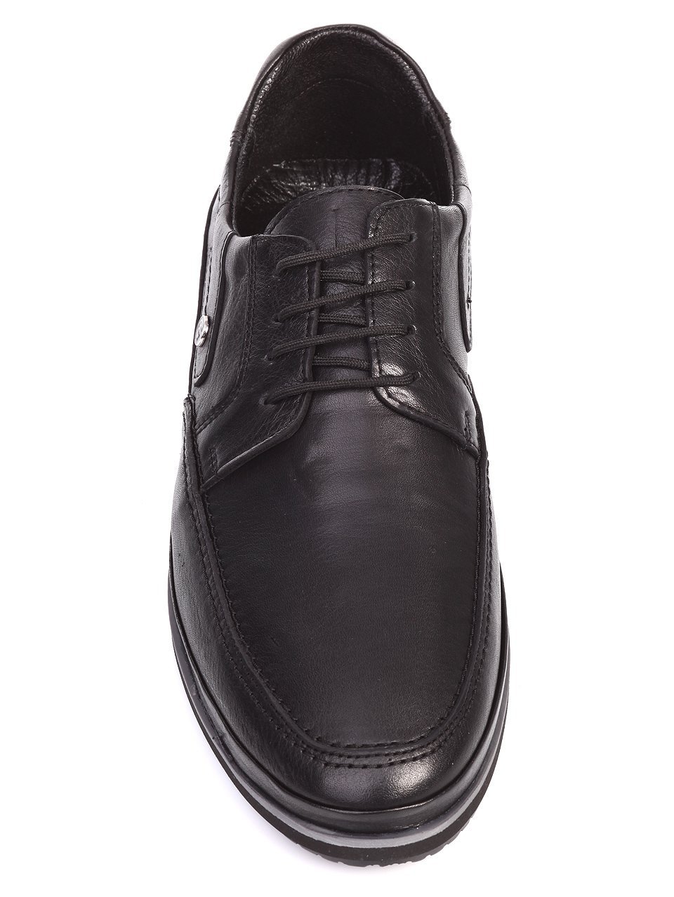 Спортно-елегантни мъжки обувки от естествена кожа 7AT-17604 black