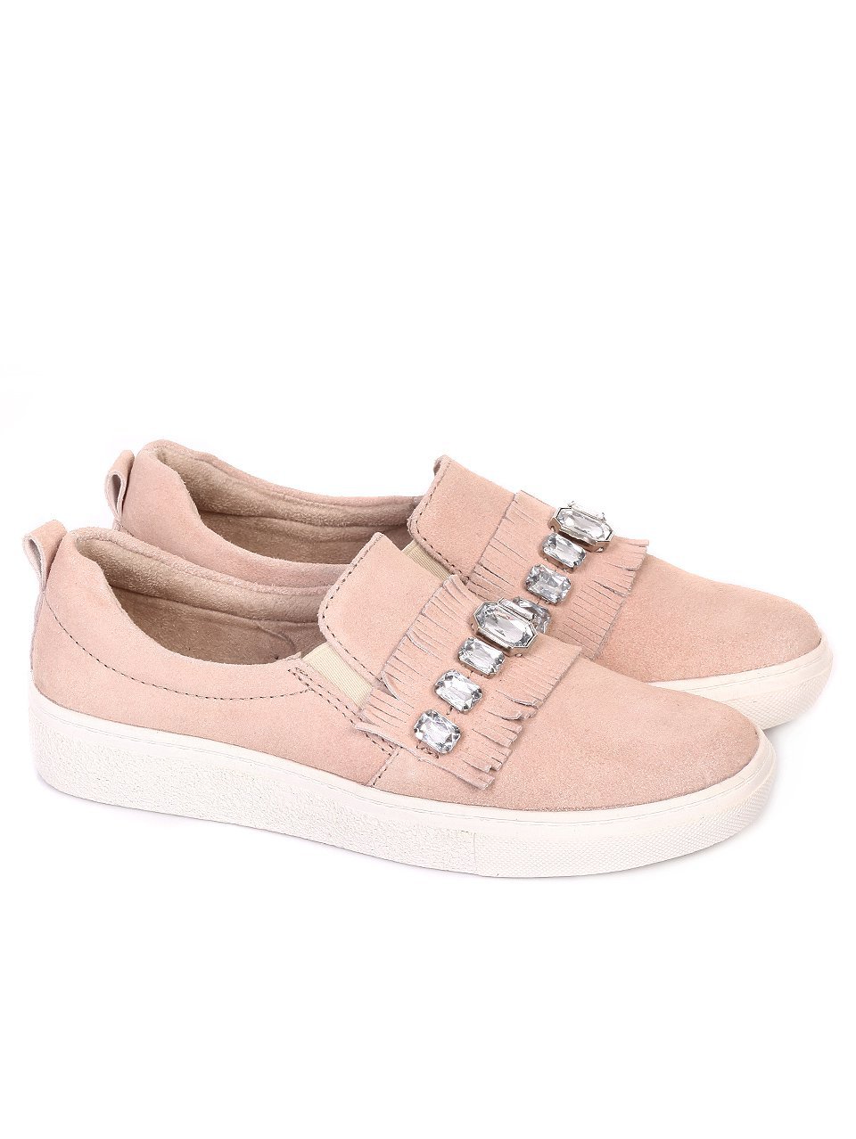 Ежедневни дамски обувки от естествен велур 3I-18248 pink