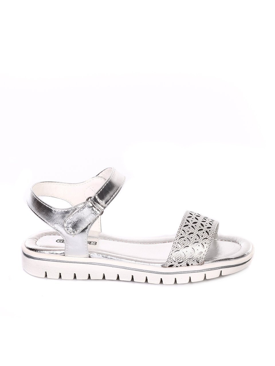 Ежедневни детски сандали в сребристо 17P-18065 silver