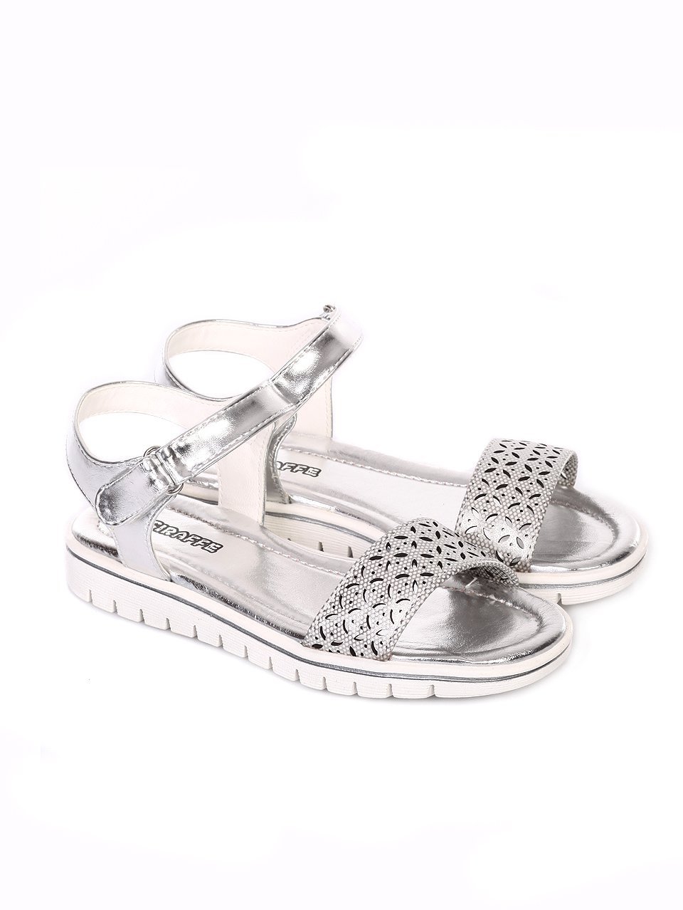 Ежедневни детски сандали в сребристо 17P-18065 silver
