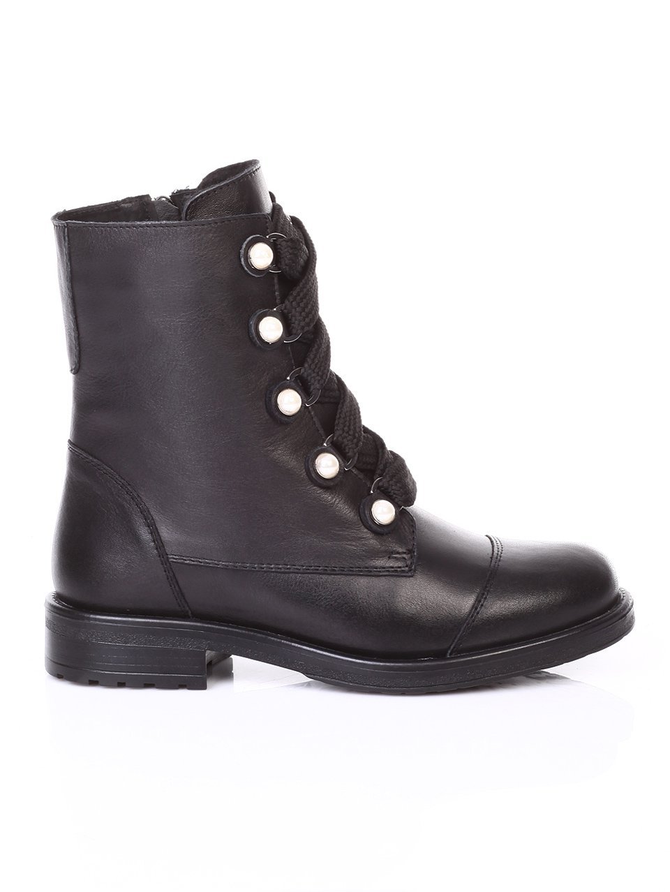 Ежедневни дамски боти от естествена кожа 2AB-171213 black